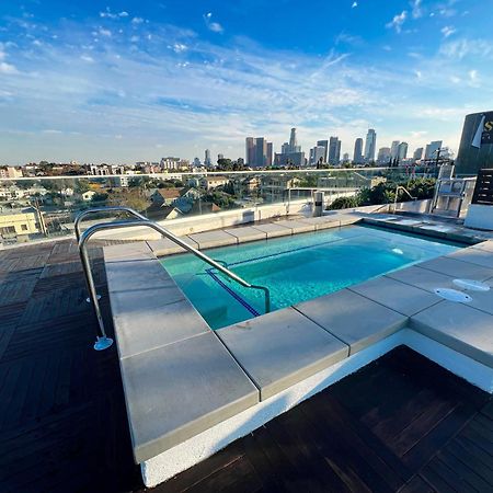 Downtown Los Angeles Skyline Balcony View Modern Penthouse Exterior photo
